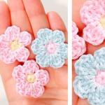 Crochet flowers patterns with description - how to crochet a flower Crochet for beginners flowers with description