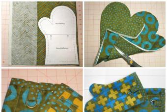 주방용 DIY 오븐 장갑-아이디어, 팁 및 예 직물로 만든 DIY 수탉 오븐 장갑 패턴