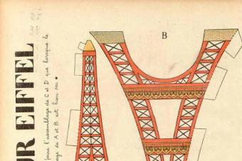 Der Eiffelturm.  Master Class.  Geschweißte Eiffelturm-Mockup aus Pappe