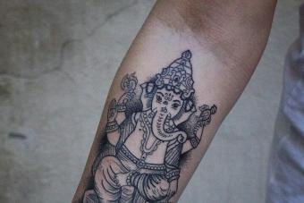 The meaning of Ganesh tattoos – who would suit a tattoo of the Hindu God with the head of an elephant?