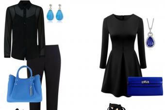 What to wear with a blue bag What to wear with a blue bag in spring
