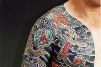 Tatuering i orientalisk stil (Japan) Orientaliska skisser